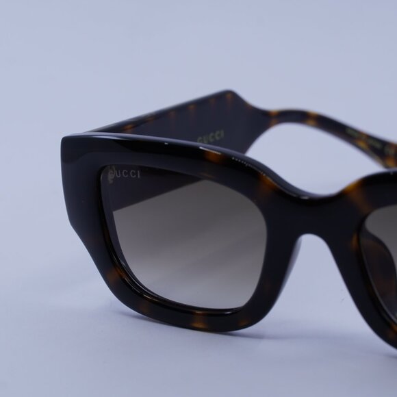 Gucci GG1558SK 002 Sunglasses Havana Square Frame, Brown Lenses main image 5